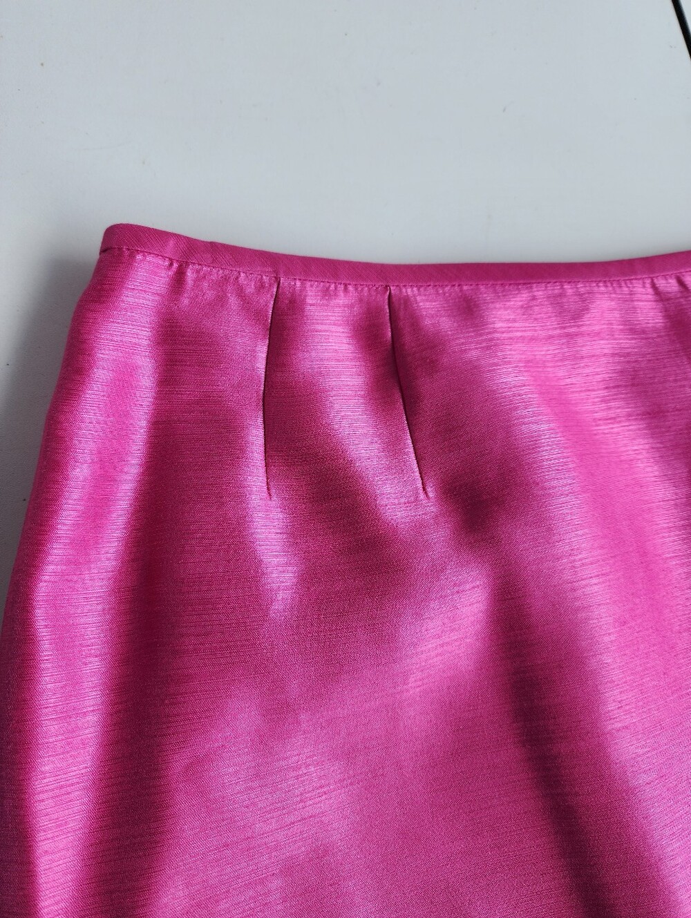 Le Suit Suit Skirt Womens Pink Pencil Satin Shiny Lined Sz Petite 8P** - Picture 2 of 10